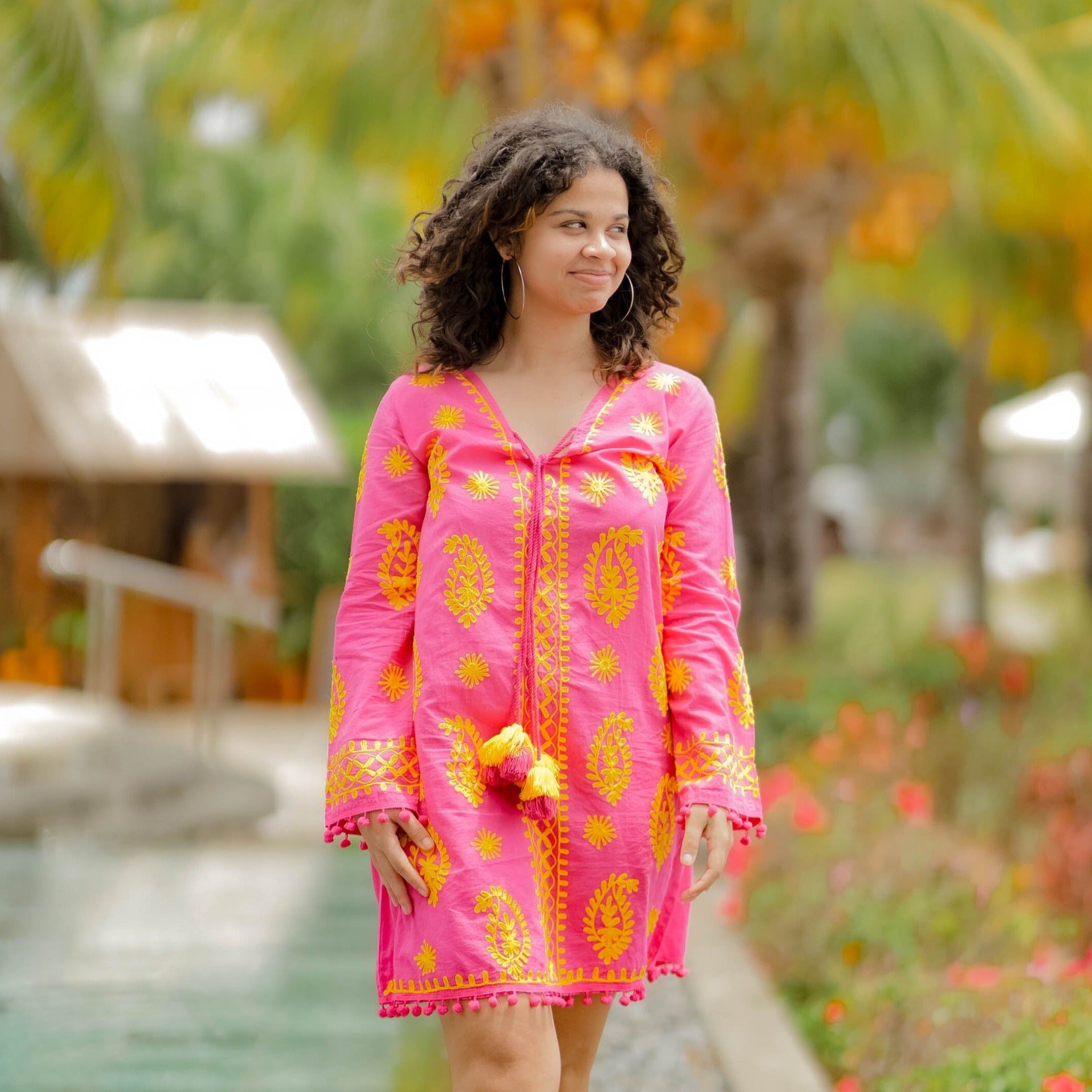 Kaftan jaune best sale