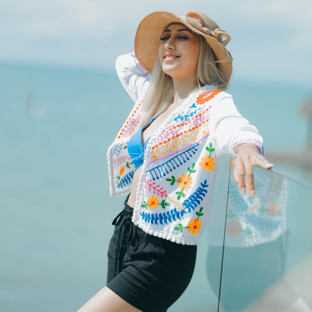 Blissful Escape Handmade Embroidery Blazer - Breathing Soul