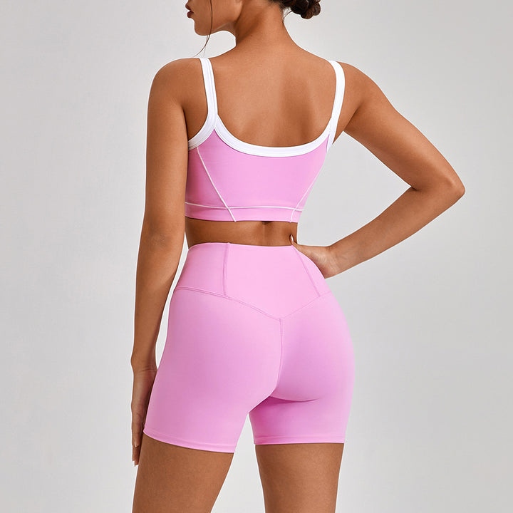 Women's Outdoor Sports Yoga Set | Spaghetti Strap Fitness Outfit | Moisture-Wicking Activewear