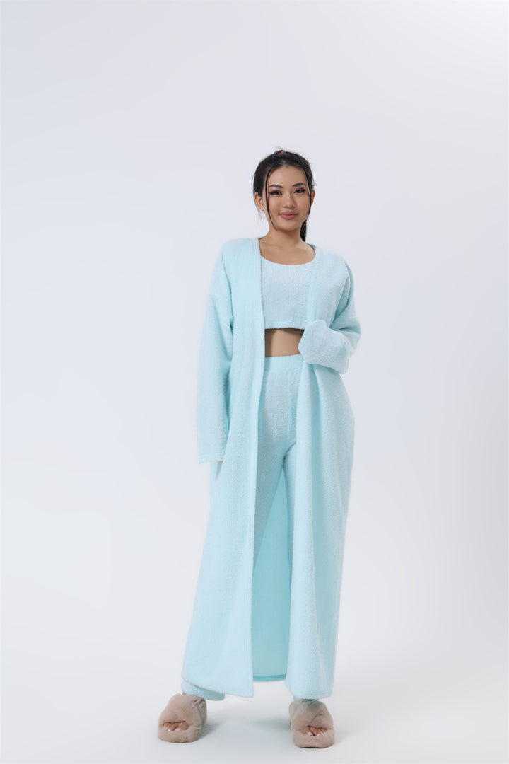 Cozy Women's 3-Piece Lounge Set: Warm & Cute Pajama Set