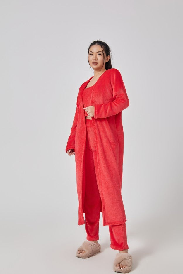 Cozy Women's 3-Piece Lounge Set: Warm & Cute Pajama Set