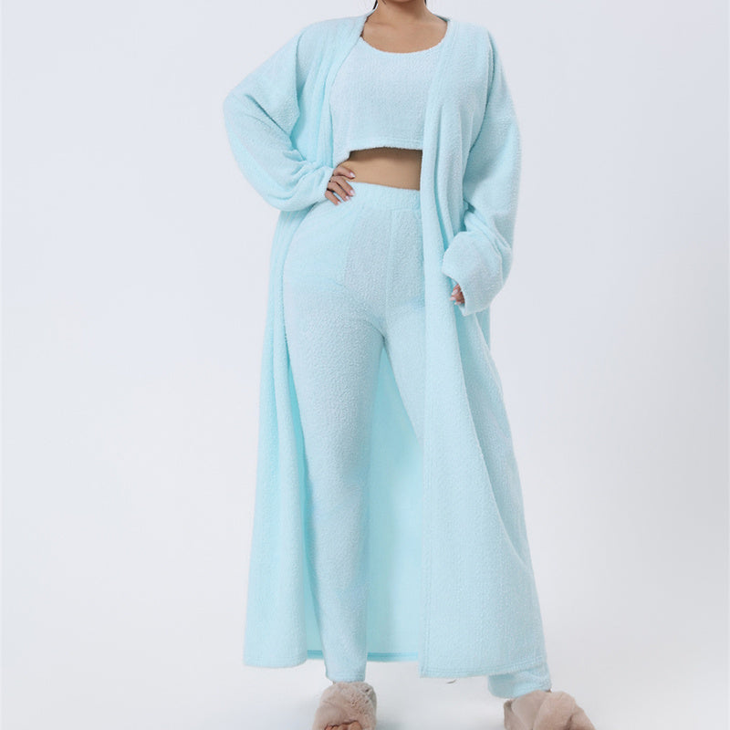 Cozy Women's 3-Piece Lounge Set: Warm & Cute Pajama Set