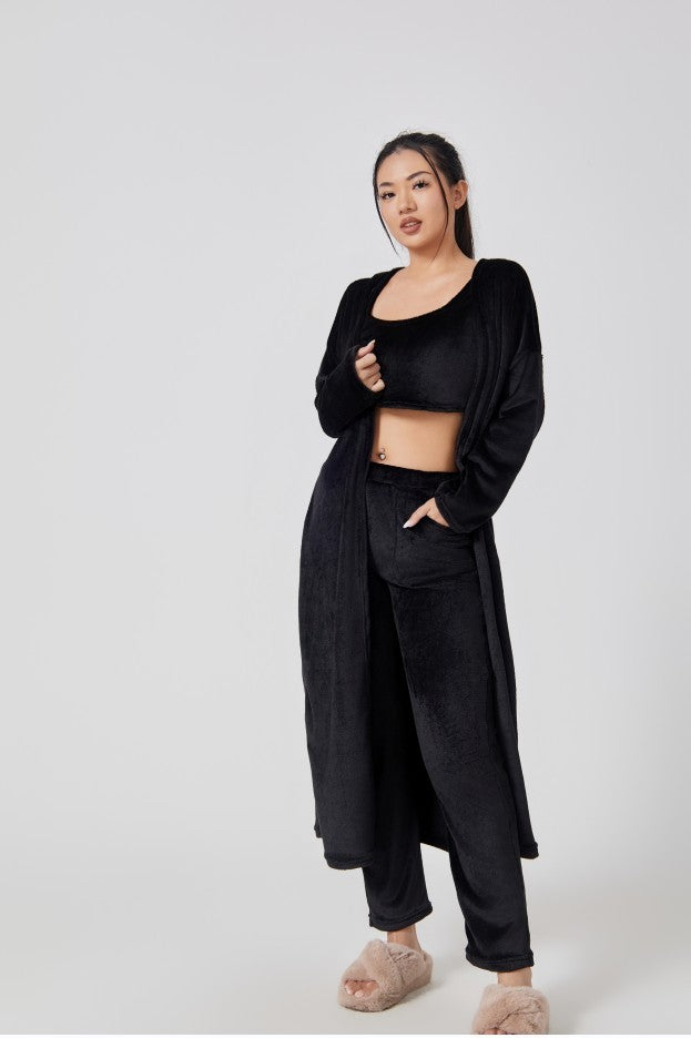 Cozy Women's 3-Piece Lounge Set: Warm & Cute Pajama Set
