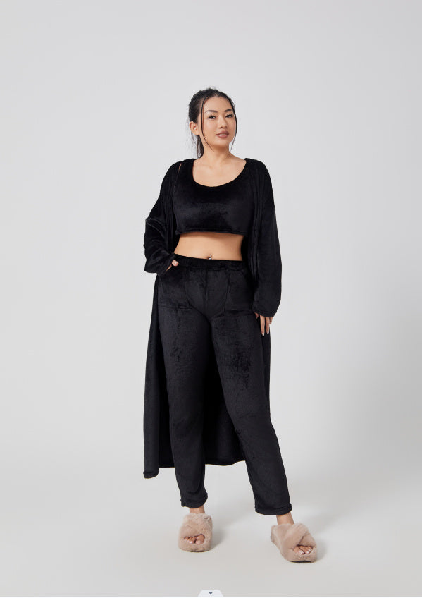 Cozy Women's 3-Piece Lounge Set: Warm & Cute Pajama Set