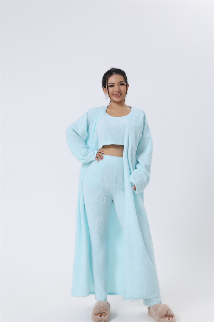 Cozy Women's 3-Piece Lounge Set: Warm & Cute Pajama Set