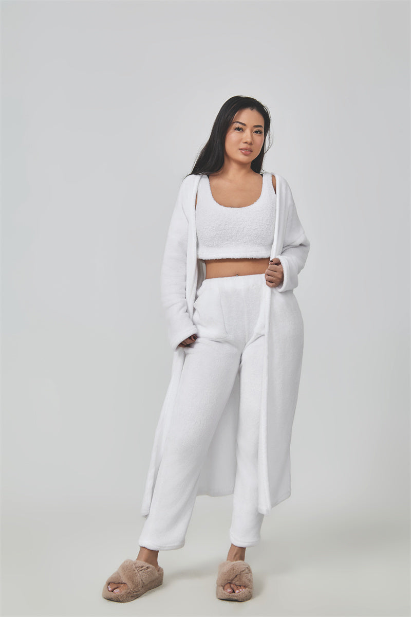 Cozy Women's 3-Piece Lounge Set: Warm & Cute Pajama Set